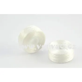 Nit vysivaci.cz předvinuté spodní cívky SPOLYPRE 100% polyester, síla 75D/2, barva bílá, balení 10ks nebo 144ks barva: barva bílá, balení: balení 10ks