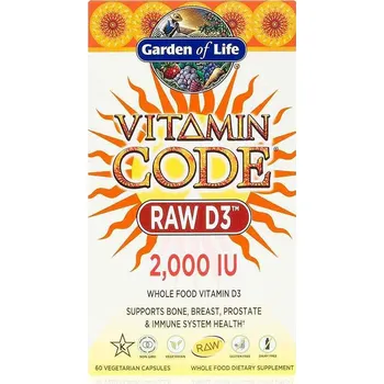Garden of life Garden of Life Vitamín D3 - RAW Vitamin Code - 2000IU - 120 kapslí