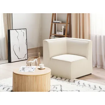 Pohovka Rohová pohovka béžová manšestrová 1místný modul moderní styl obývacího pokoje Beliani