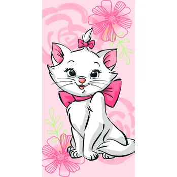 Osuška Marie Cat Kočička Marie Pink Flower