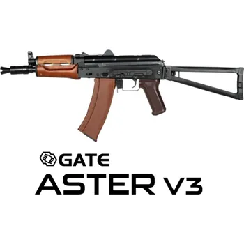 Airsoftová zbraň E&L E&L AKS-74UN Essential GATE ASTER SE V3 - Černá / dřevo