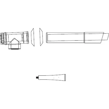 Kouřovod ALMEVA Univerzální sestava fasádního odkouření 60/100 - 4,5 m PPH-PPH