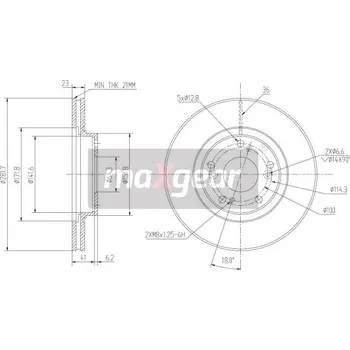 Brzdový kotouč Brzdový kotouč HONDA přední CIVIC 06- 24012301101 MAXGEAR