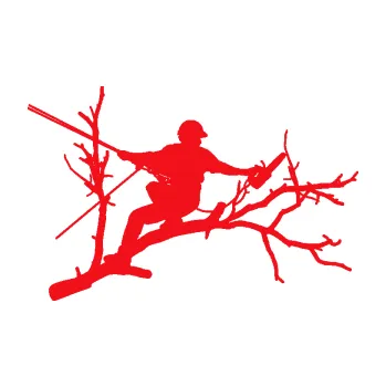 Samolepící dekorace SAMOLEPKA Dřevorubec 006 pravá prořezání ve výškách (10 - červená) NA AUTO, NÁLEPKA, FÓLIE, POLEP, TUNING, VLASTNÍ TEXT, TISK, AUTOSAMOLEPKY.cz, POLEPY, OBRÁZEK, LOGO, SAMOLEPKY