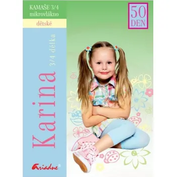 české kamaše legíny Ariadne KARINA mikrovlákno 50 den BÍLÉ 3/4 s aloe vera velikost oblečení - děti: 120