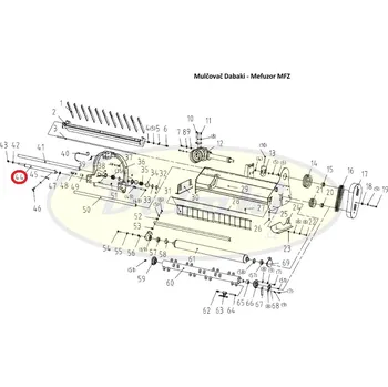 Mulčovač 1 - 44 - hydraulický píst posuvu mulčovače Mefuzor MFZ