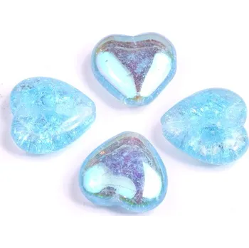 Dětské navlékací korálky Korálky srdíčka č.3839 (15x16mm)