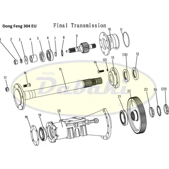 Zahradní traktor 300.39.115 Závlačka matice (Locking washer) Dong Feng (č.30/24)