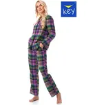 Key pyžamo dámské LNS 409 - vzor, S (Dámské pyžamo na knoflíky)
