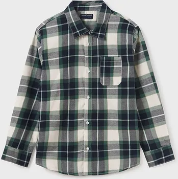 Chlapecká košile Mayoral kostkovaná košile s dlouhým rukávem 7188 zelená Rozměr: 172 (18 let)