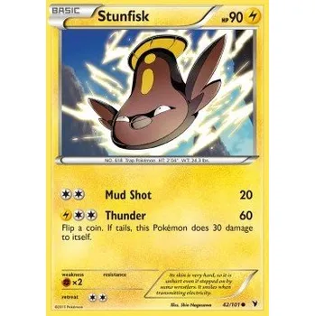 Karetní hra Pokémon NVI 042/101 Stunfisk - Noble Victories Stav: Excellent, Verze: NORMAL