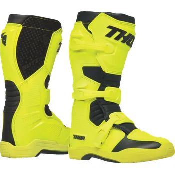 Moto obuv Motokrosové boty / MX boty, boty na motocross THOR BLITZ XR MX BOOTS barva acid/černá - pár (homologace EN 13634:2017, BLITZ XR MX ACID/BLACK BOOT)