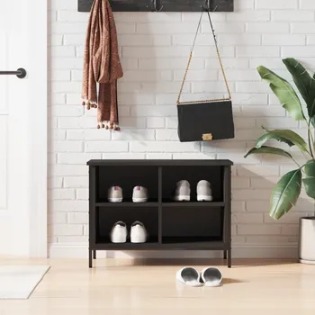 Botník vidaXL Botník černý 69 x 35 x 50 cm kompozitní dřevo