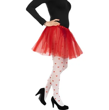 Karnevalový doplněk Funiglobal - Punčochy se srdci pro ženy -