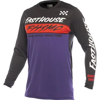 Moto dres Fasthouse Elrod Evoke Jersey Black Purple Velikost: M