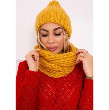 Čepice Dámská souprava s tlustým pruhem P100 žlutá UNI