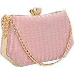 Luxusní růžové dámské psaníčko na řetízku FH1100