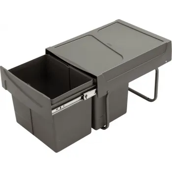 Odpadkový koš UnionPlast Výsuvný odpadkový koš s tlumením U40 15 + 15L / šedá