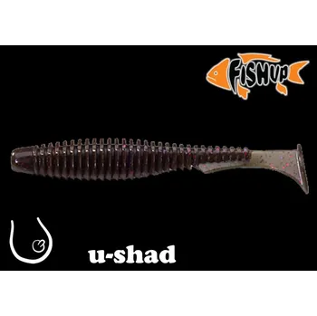 Umělá nástraha FishUp U-SHAD 4" #050 green pumpkin brown/red&purple