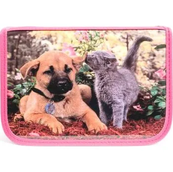 Penál PENÁL SE 2 KLOPAMI PETS 2 RŮŽOVÝ