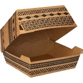 Termobox Papstar "Maorské" Boxy na burgery, 320ks