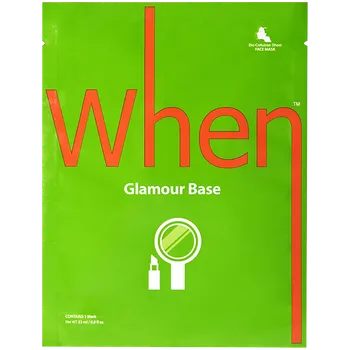Pleťová maska When Glamour Base biocelulózová pleťová maska s vyhlazujícím a regeneračním efektem, 23 ml