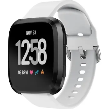 Příslušenství k chytrým hodinkám eses Silikonový řemínek pro Fitbit Versa - Velikost L, bílý