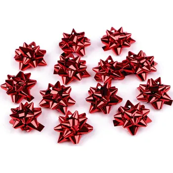 Balící papír Rozeta samolepicí mini Ø25 mm, barva 3 červená metalic