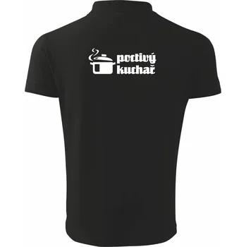 Pánská košile Poctivý Kuchař - Polokošile pánská Pique Polo 203 - 5XL ( Černá )
