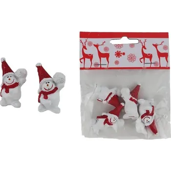 Vánoční dekorace Dekorace sněhulák, 4 ks X5081