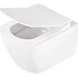 Deante Anemon, závěsná mísa bez okrajů s toaletním sedátkem, bílá, DEA-CDZD6ZPW