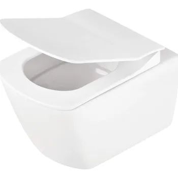 Klozet Deante Anemon, závěsná mísa bez okrajů s toaletním sedátkem, bílá, DEA-CDZD6ZPW