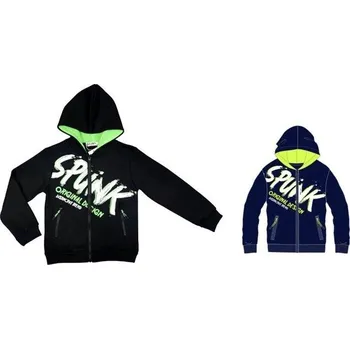 Chlapecký svetr SEZON CHLAPECKÁ MIKINA TEPLÁ "SPUNK" Barva: tmavě modrá, Velikost: 134