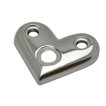 Dopojovací deska (úhel 90 °) na trubku ø 42.4mm, leštěná nerez / AISI304