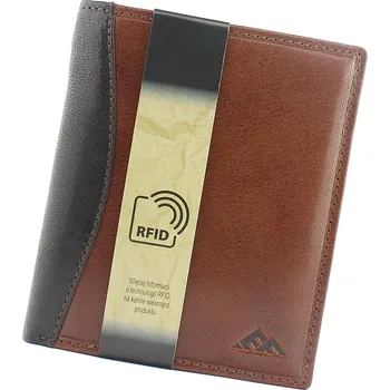 Peněženka Pánská kožená peněženka EL FORREST 552-21 RFID hnědá / černá