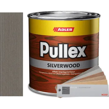 Lak na dřevo Adler Pullex Silverwood - efektní lazura na dřevo, hliníková šedá (Graualuminium) 0,75 l