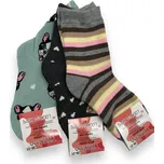 LookeN Kid´s Dívčí vysoké ponožky 3x páry Barva: Růžová, Velikost: 32-35