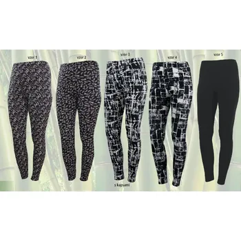 Dámské legíny NOVIA Dámské legíny Bambus 5 vzorů Barva: vzor 4, Velikost: XL/XXL