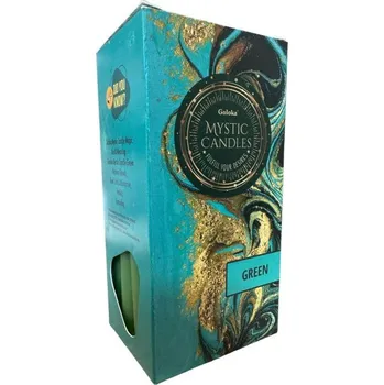 Svíčka Goloka Mystic Candles Green Magické svíčky (zelená), 20 ks