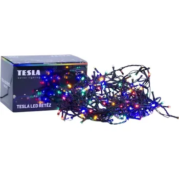 Dekorativní svítidlo TESLA lighting Tesla - dekorativní řetěz, barevný RGYB, 160LED, 8m + 5m kabel, 230V, 8 funkcí, IP44