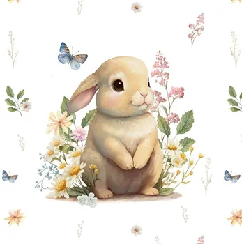 Panel - Teplákovina Lesní mýtina ve dne- zajíček