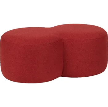 Taburet noo.ma Červený čalouněný taburet Umbo 88 x 55 cm