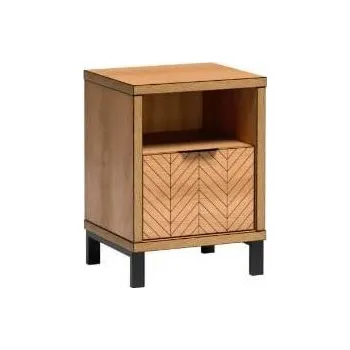 Noční stolek Noční stolek Fonti F-13 dub karamelový, kovové nohy