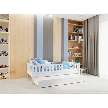 Dětská postýlka Dětská postel Lilly Plus 5 s přistýlkou / snímatelná zábrana - 90 x 180 cm