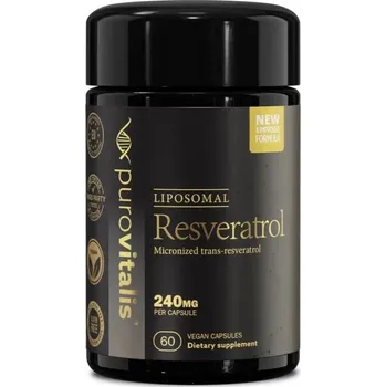 Přírodní produkt Purovitalis Liposomální Resveratrol 240mg, 60 kapslí