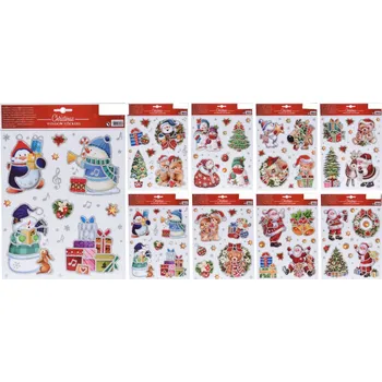 Vánoce Vánoční dekorace 30x21cm, 8druhů, na okna, 89073948