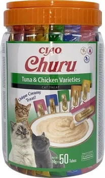 Pamlsek pro kočku Inaba Churu Cat Tuna/Chicken Varieties 50x 14 g