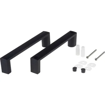 Dveřní kování Deante Deante, Klika sprchových dveří - hranatá, černá matná, DEA-XKCF2HN00