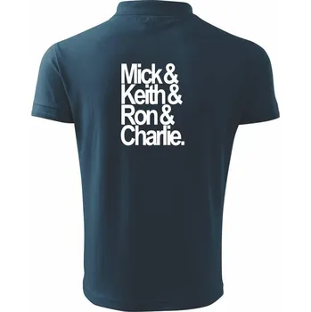 Pánská košile Mick Keith Ron Charlie - Polokošile pánská Pique Polo 203 - 5XL ( Námořní modrá (téměř černá) )