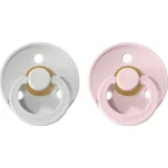 BIBS Colour Dudlíky kaučuk kulaté 0-6m 2ks Haze/Blossom